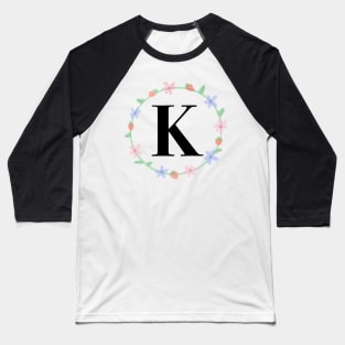“K” initial Baseball T-Shirt